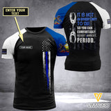 CUSTOMIZED PENNSYLVANIA THIN BLUE LINE 3D PRINTED TSHIRT YYQQ