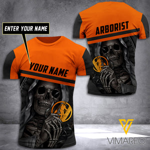 arborist CUSTOMIZE T SHIRT 3D PRINTED 1806