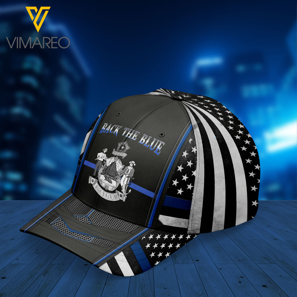 Maine blue line Peaked cap 3D MTP cow