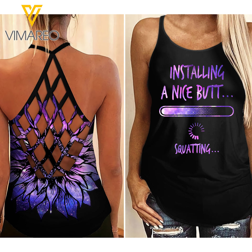 Gym Lover Criss-Cross Open Back Camisole Tank Top 3 style ZA1503