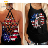 BOSTON-TERRIER DOG CRISS-CROSS TANK TOP