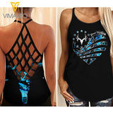 DEER HUNTING CAMO CRISS-CROSS TANK TOP LEGGING