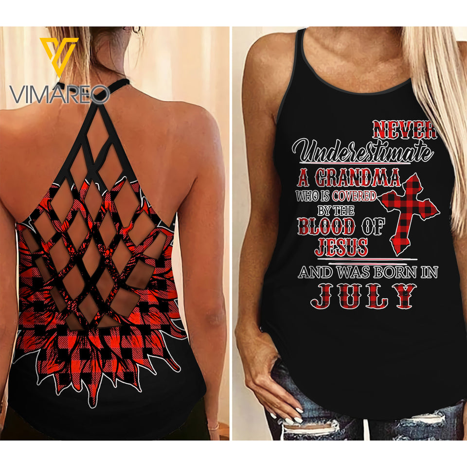 KHMD JULY Criss-Cross Tank Top 1406
