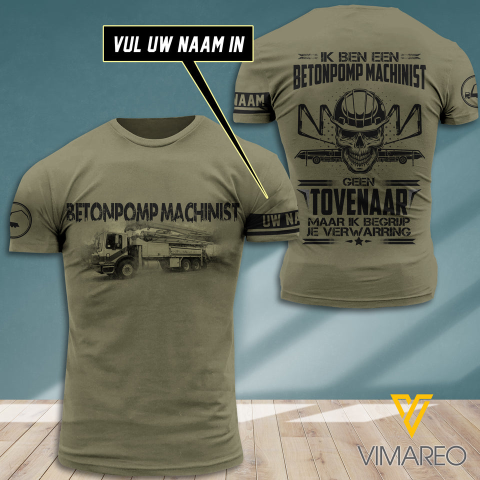 BETONPOMP MACHINIST CUSTOMIZE T-SHIRT