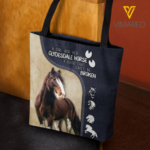 CLYDESDALE HORSE TOTE BAG