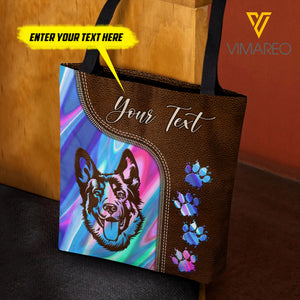 PERSONALIZED GERMAN SHEPHERD DOG TOTE BAG