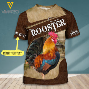 PERSONALIZED ROOSTER T-SHIRT 3D PRINTED