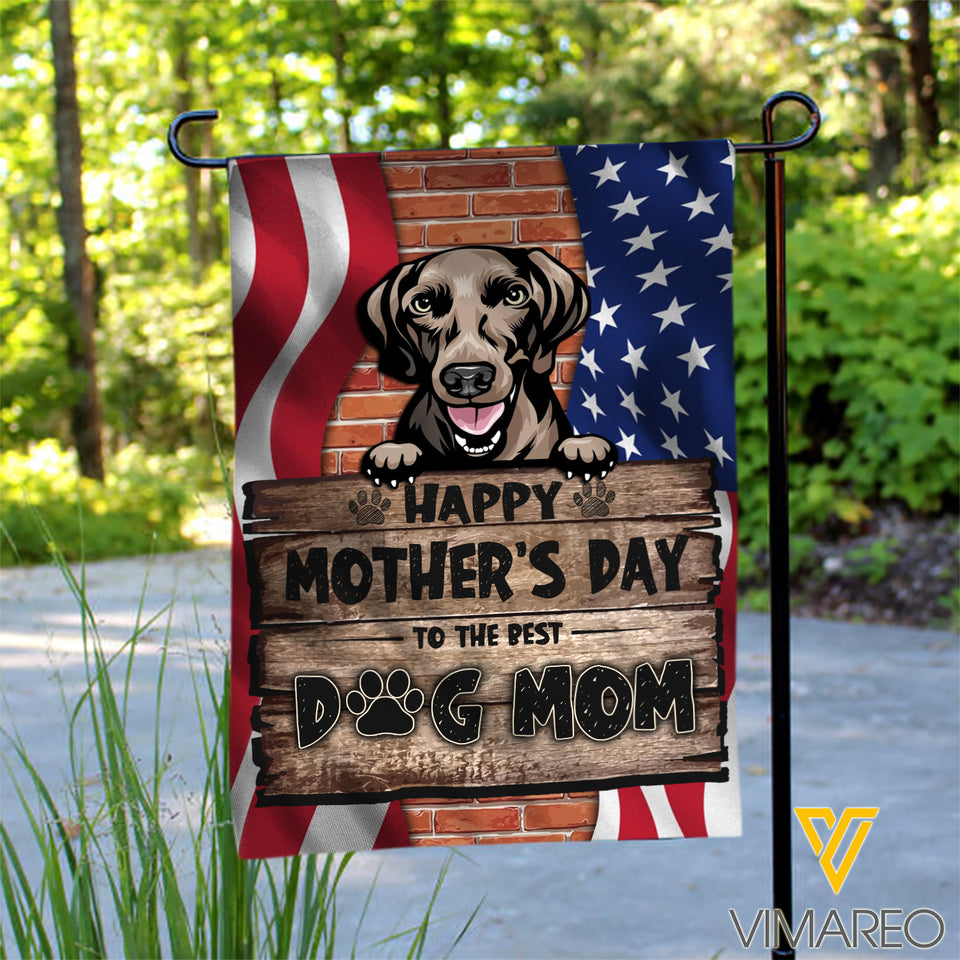 WEIMARANER DOG MOM FLAG