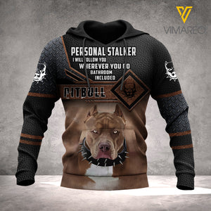 PITBULL DOG HOODIE 3D LC