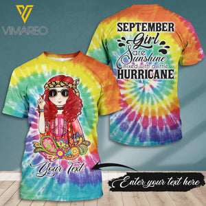 SEPTEMBER GIRL CUSTOMIZE T-SHIRT 3D PRINTED