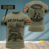 PERSONALIZED SPAIN VETERAN T-SHIRT