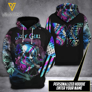 JULY GIRL SKULL CUSTOMIZE HOODIE 3D PRINTED LC