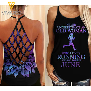 JUNE WOMAN CRISS-CROSS OPEN BACK CAMISOLE TANK TOP