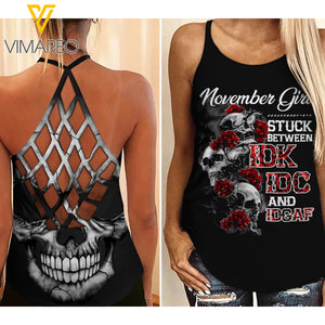 NOVEMBER GIRL CRISS-CROSS OPEN BACK CAMISOLE TANK TOP