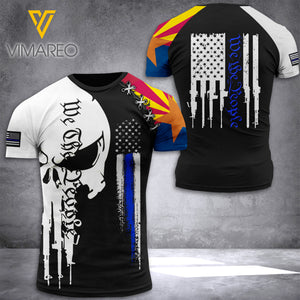 TEXAS-THE THIN BLUE T-SHIRT 3D PRINTED