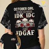 PERSONALIZED OCTOBER GIRL T-SHIRT