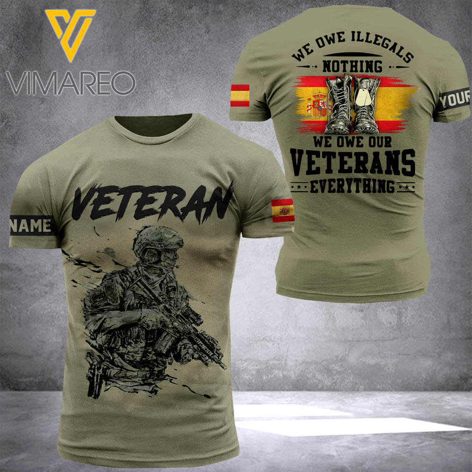 SPAINISH VETERAN CUSTOMIZE T-SHIRT