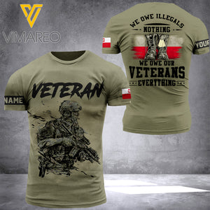 POLAND VETERAN CUSTOMIZE T-SHIRT