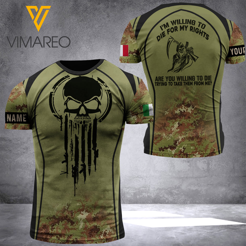 ITALIAN ARMY CUSTOMIZE T-SHIRT 3D PRINTED