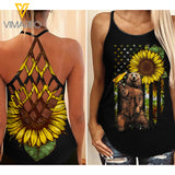 CAMPING BEER BEAR CRISS-CROSS TANK TOP