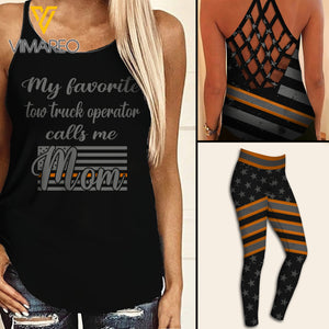 OPERATOR MOM CRISS-CROSS TANK TOP/LEGGING
