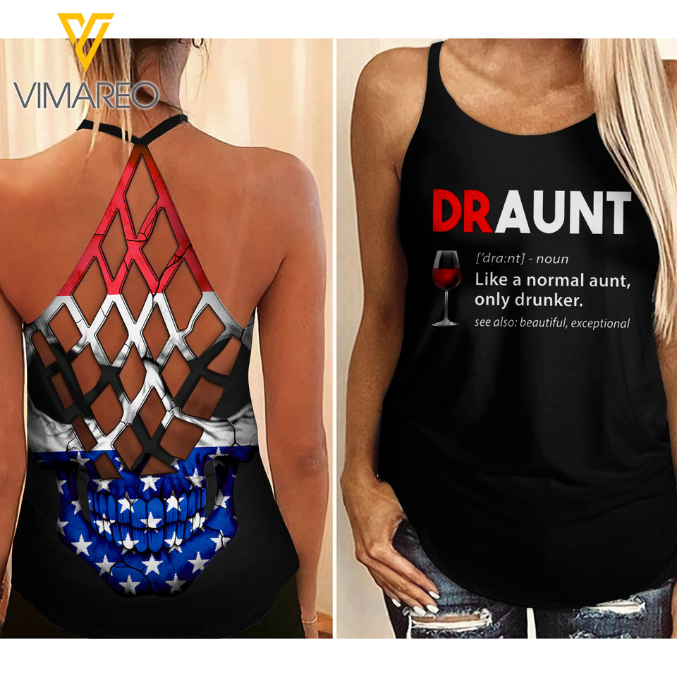 DRAUNT CRISS-CROSS TANK TOP