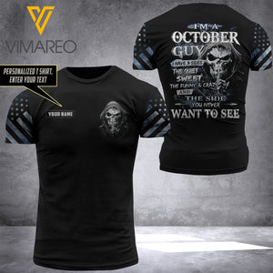 OCTOBER GUY CUSTOMIZE T-SHIRT