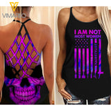 HAIR STYLIST WOMEN CRISS-CROSS OPEN BACK CAMISOLE TANK TOP