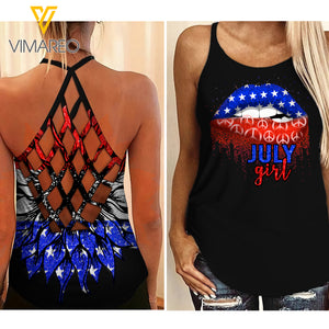 JULY GIRL CRISS-CROSS OPEN BACK CAMISOLE TANK TOP