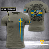 CUSTOMIZED SWEDEN ARMY 3D PRINTED TSHIRT YYTT
