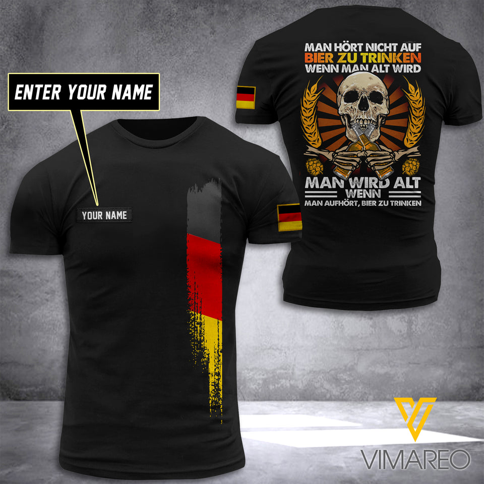 CUSTOMIZED DON'T STOP DRINKING WHEN YOU GET OLD 3D PRINTED GERMAN TSHIRT YYTT