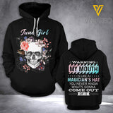 JUNE GIRL LOVES SKULL HOODIE 3D PRINTED NEY108