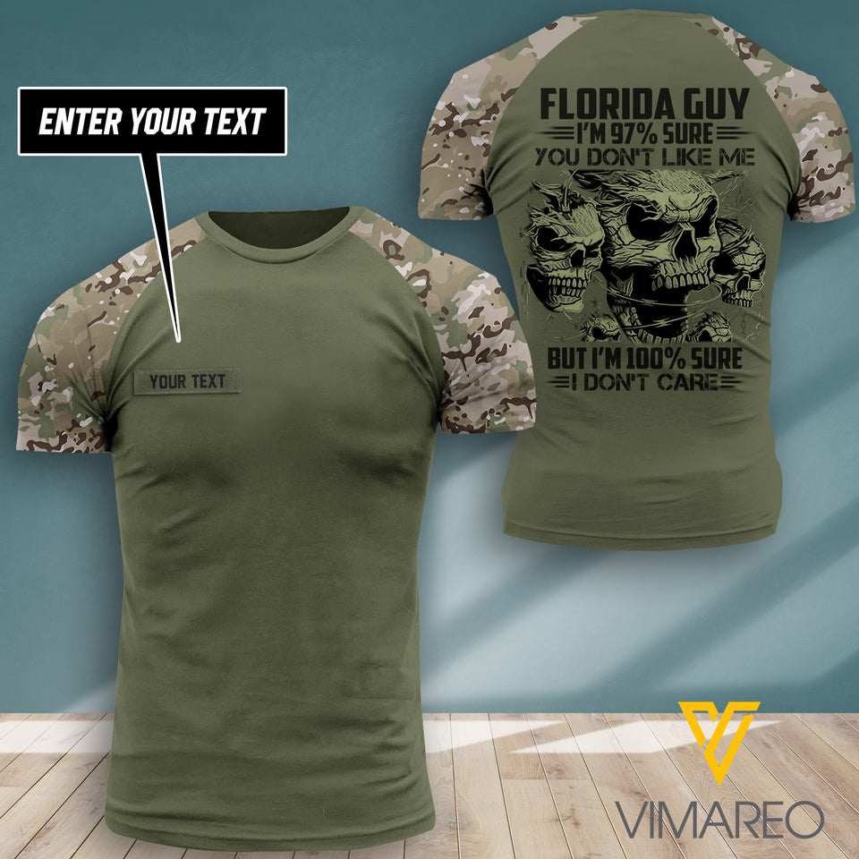 FLORIDA GUY CUSTOMIZED T-SHIRT CAMO 3D PRINTED