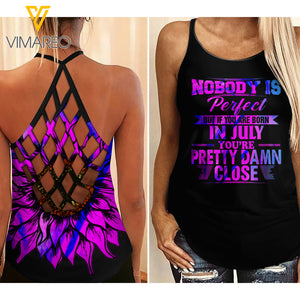 JULY GIRL Criss-Cross Open Back Camisole Tank Top YYTT