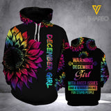 DECEMBER GIRL WITH ANGER ISSUES HOODIE 3D PRINTED