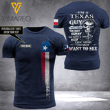 PERSONALIZED TEXAS GUY HAS 3 SIDES 3D PRINTED TSHIRT