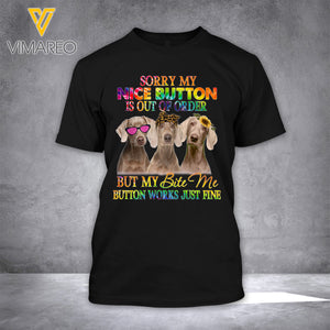 Weimaraner 3D Printed Tshirt QQYY
