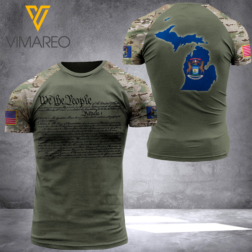 MICHIGAN - WE THE PEOPLE PRINTED 3D TSHIRT