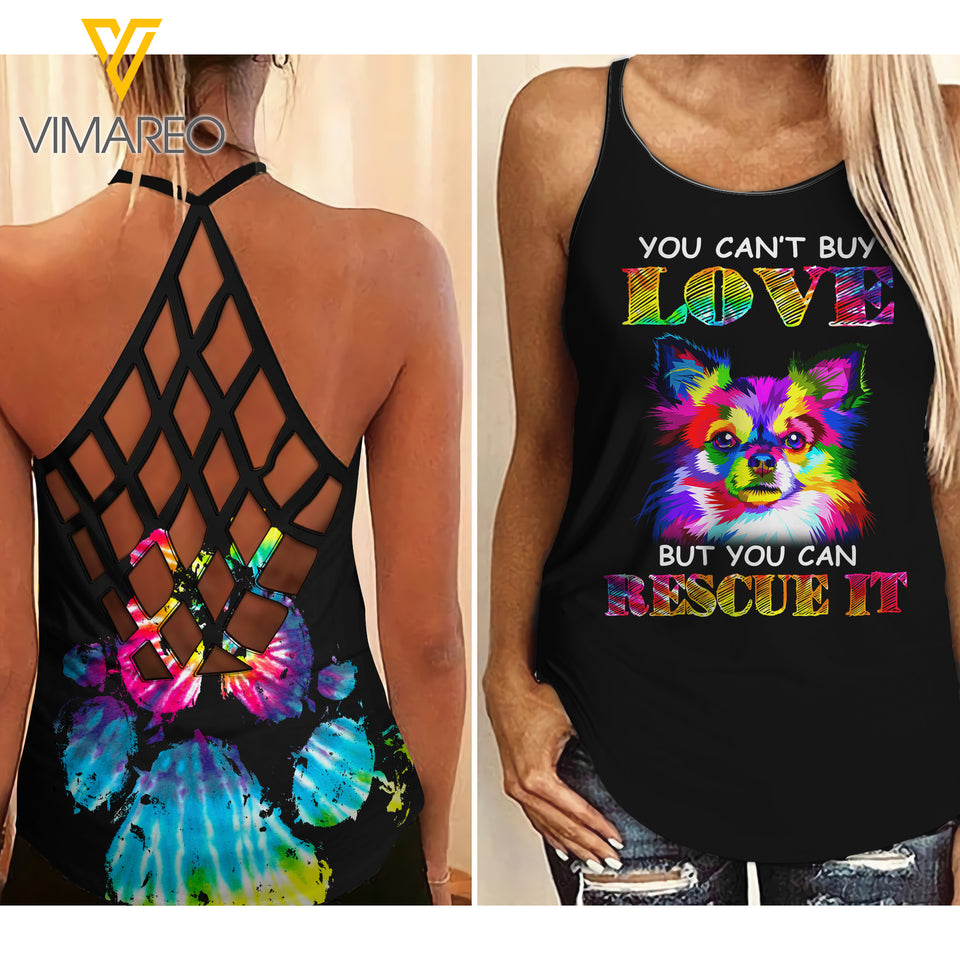 CHIHUAHUA Criss-Cross Open Back Camisole Tank Top YYTT