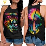 November Girl With Skull Tie-Breaker Sleeveless Top, Summer Tank Top NEY23Q
