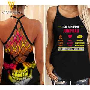 June Girl Criss-Cross Open Back Camisole Tank Top YYTT08