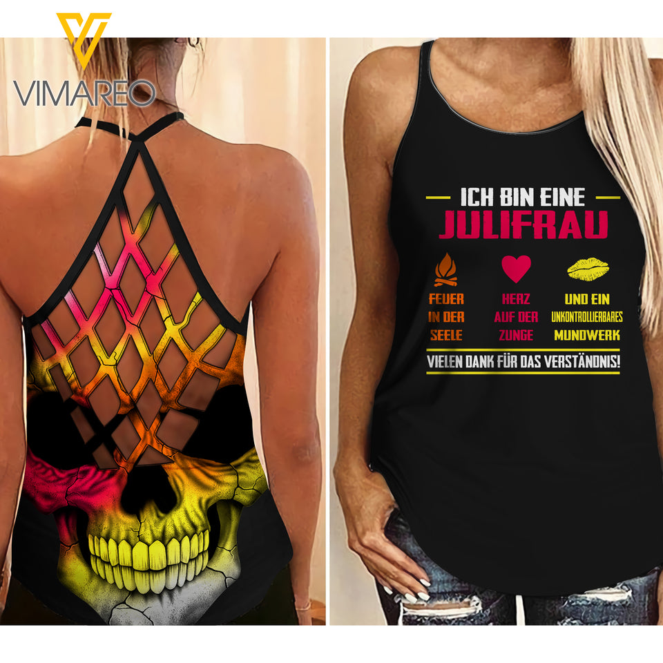 July Girl Criss-Cross Open Back Camisole Tank Top YYTT08