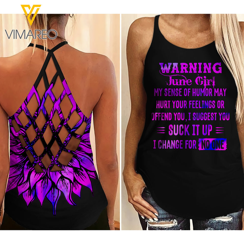 JUNE GIRL Criss-Cross Open Back Camisole Tank Top YYQQ