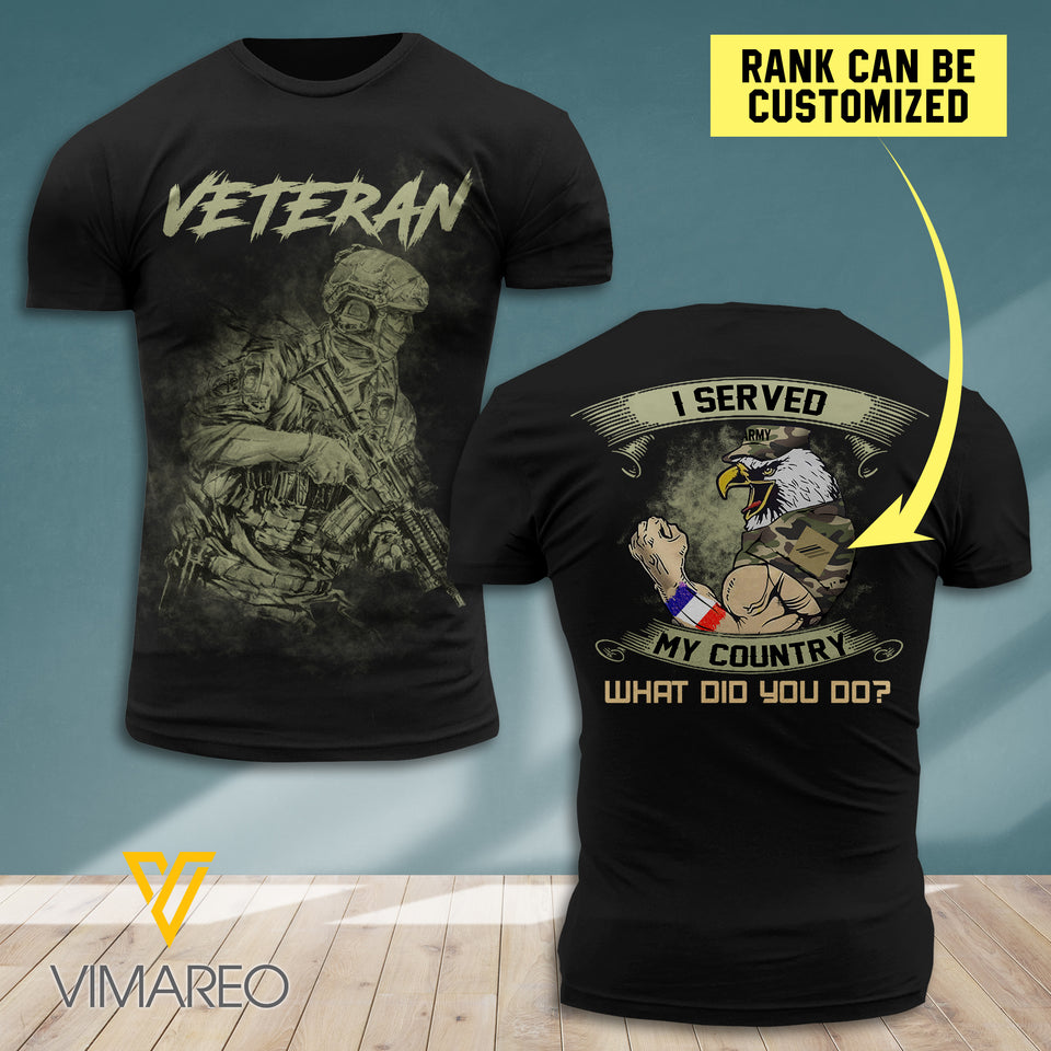 PERSONALIZED FRENCH VETERAN T-SHIRT NEYT82