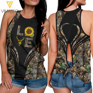 Deer Hunting Girl Tie-Breaker Sleeveless Top, Summer Tank Top NEY23Q
