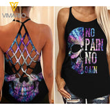 SKULL GIRL CRISS-CROSS TANK TOP 1808QV