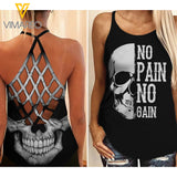 SKULL GIRL CRISS-CROSS TANK TOP 1808QV