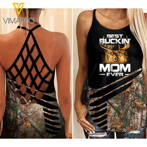 Hunting girl Criss-Cross Open Back Camisole Tank Top 0204NGBVQ
