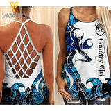 Country Girl Criss-Cross Open Back Camisole Tank Top 0104NGBVQ