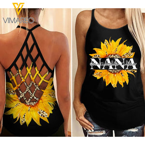 NANA Criss-Cross Open Back Camisole Tank Top 0904NGBVQ